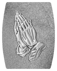 DAREC 516 SL SH SL Silver Praying Hands Shimmer Silver Background